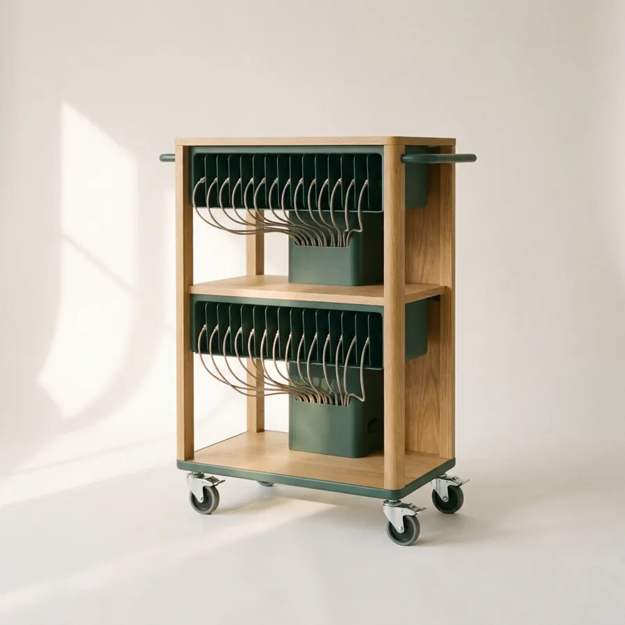 Charging carts and stations for tablets for medical and dental offices